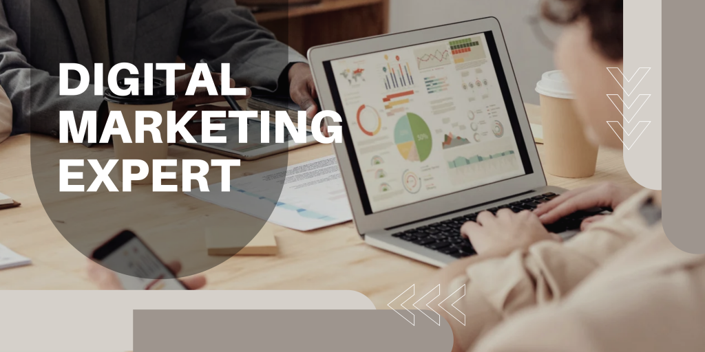 cream and white simple minimalist digital marketing expert banner